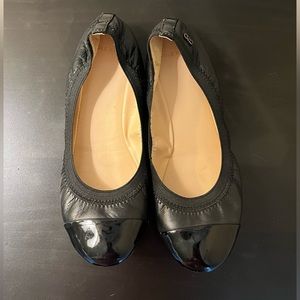 EEUC Sz 6 B Cole Haan Manhattan Black Leather Ballet Flat